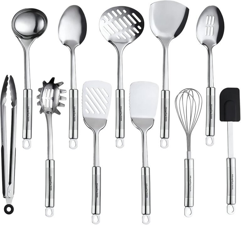 Cooking Utensil Set, 11 PCS Stainless Steel Kitchen Utensil Set, Nonstick Kitchen Gadgets Cookware Set with Spatula 10 Cooking Utensil Set, 11 PCS Stainless Steel Kitchen Utensil Set, Nonstick Kitchen Gadgets Cookware Set with Spatula