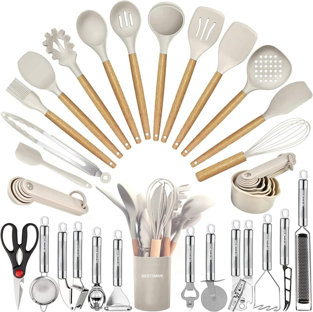 Kitchen Utensils Set- 35 PCs Cooking Utensils with Grater,Tongs 12 71yxPx0ekLS. AC SL1500